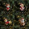 Plastic Fox Bear Pendant Colorful Christmas Resin Pendant Christmas Tree Decoration  Xmas