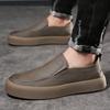 Fashion Stylish Men's Loafers Man Outdoor Trainers Men Casual Skateboard Footwear Leather Soft Shoes Elegantes Non-Slip Walking Sneakers