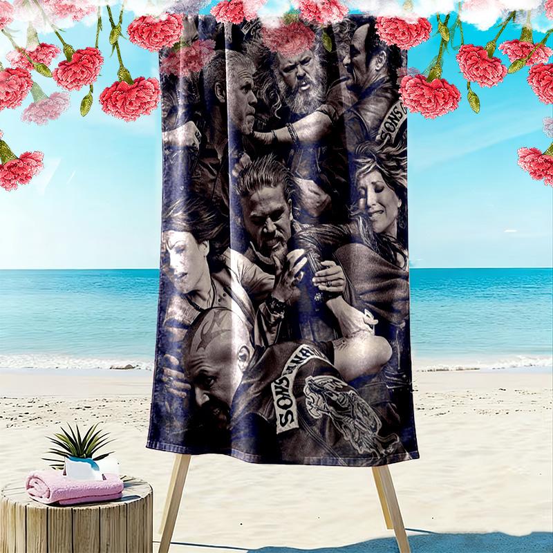 Rebellion Brotherhood beach towel soft Beach towel for vacation photos quick-drying swim towel Outdoor pool towel swim printing