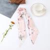 Fashion Print Chiffon Long Ribbon Scrunchies Women Girls Ponytail Scarf Elastic Hair Bands Ties Hair Accessories