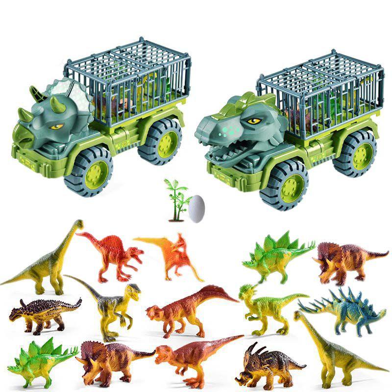 Dinosaur Triceratops Trucks Tyrannosaurus Figure Monster Excavators Engineering