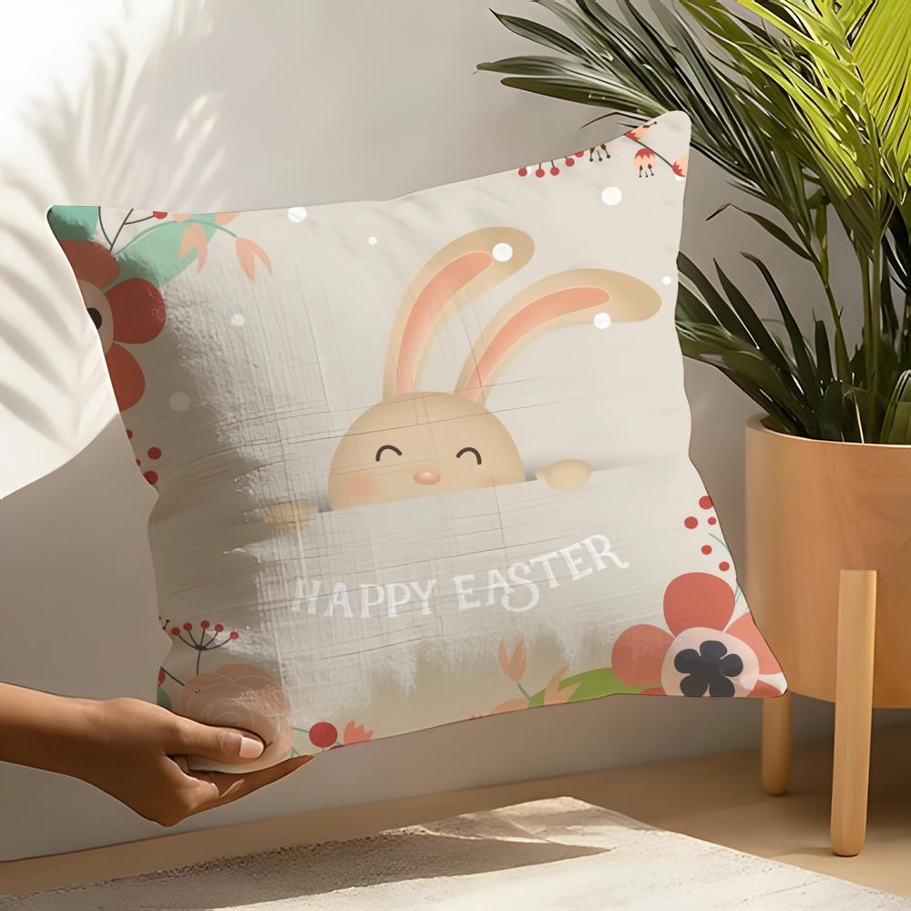 Easter Pillow Case Linen Cushion Covers For Decorative Sofa Home Pillows Case Car Chair Pillows Cases