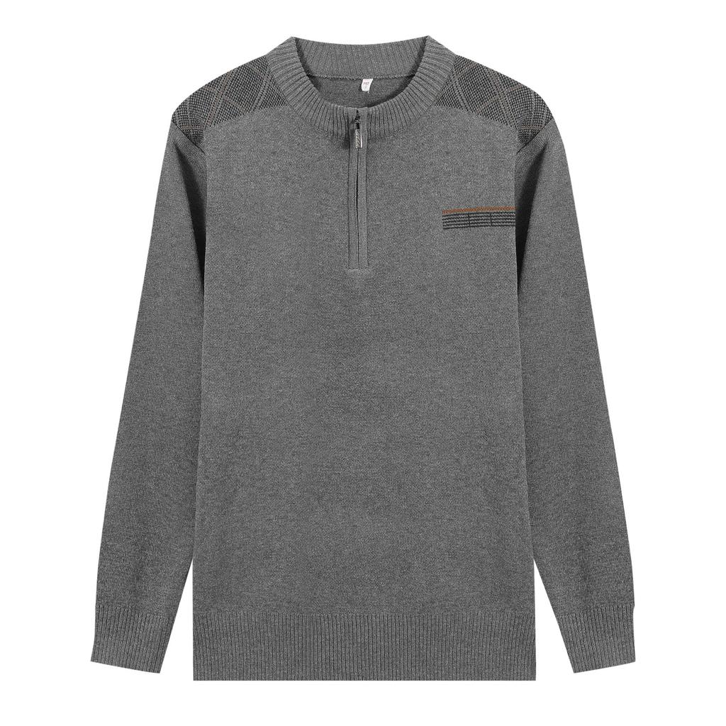 CEEN Knit Crew Neck Sweater with Half Zip and High Perfect for and Perfect for and Warm and Cold Plus Sizes Available Men's Neck, Casual, Business,