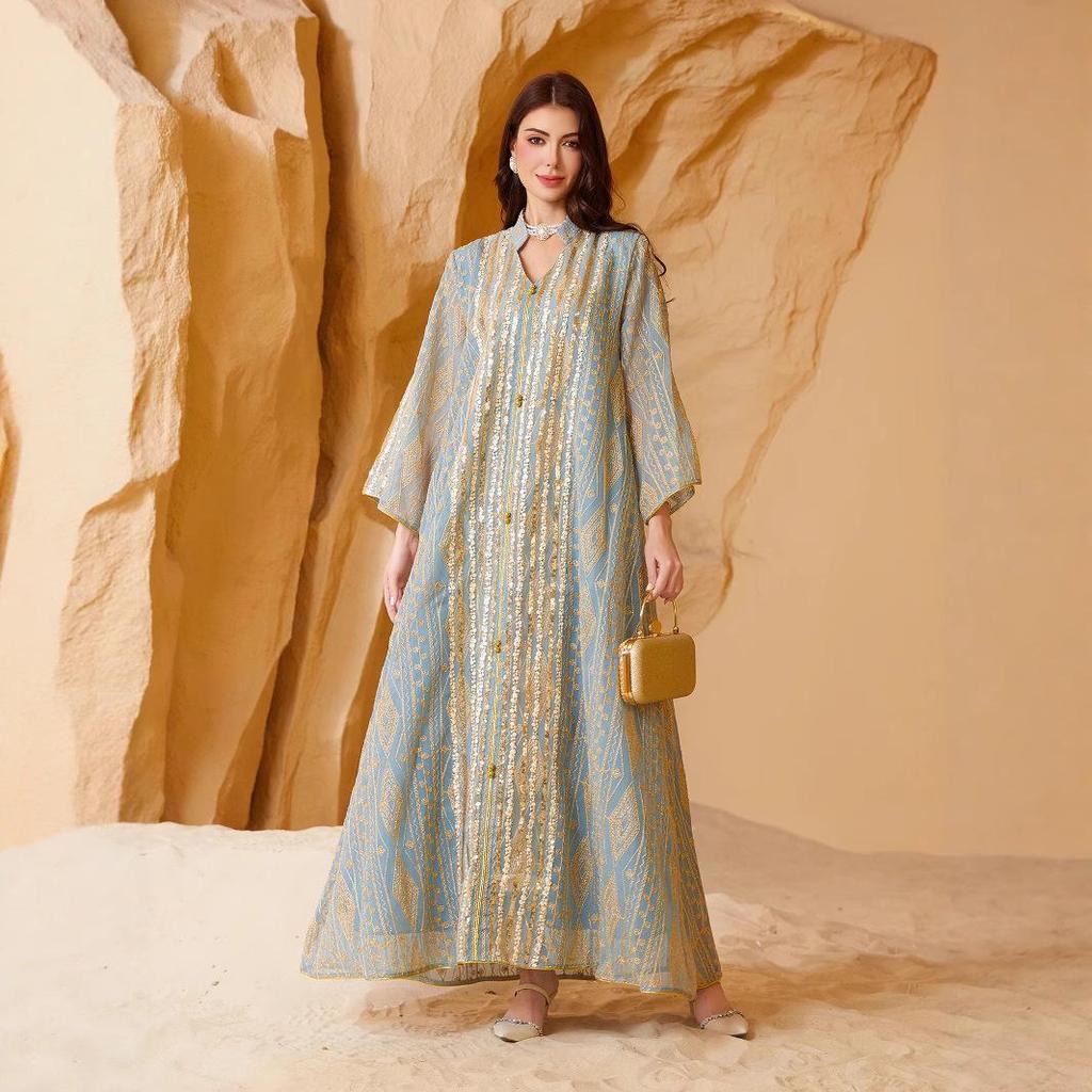 NC33 Plus Size Sequin Embroidered Evening Dress for Middle Eastern Women