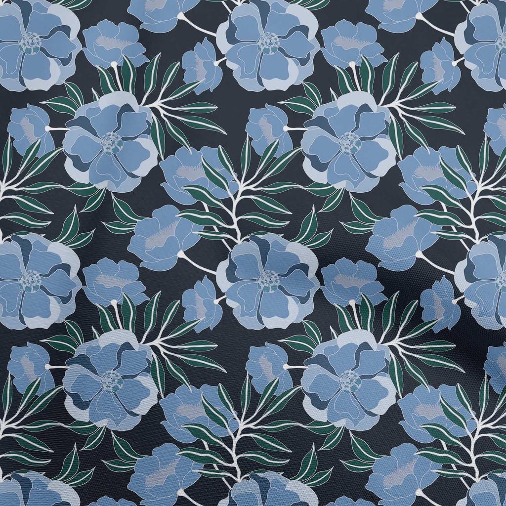 oneOone Cotton Flex Green Fabric Floral Retro Sewing Material Print Fabric By The Yard 40 Inch