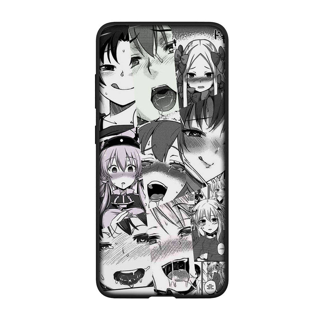 For Samsung Galaxy S24 S23 iPhone 16 15 14 Xiaomi Redmi Note 13 12 11 Plus 9 Pro Max X XR Case Ahegao Anime Girl Waifu Hentai Manga OPPO Huawei Cover