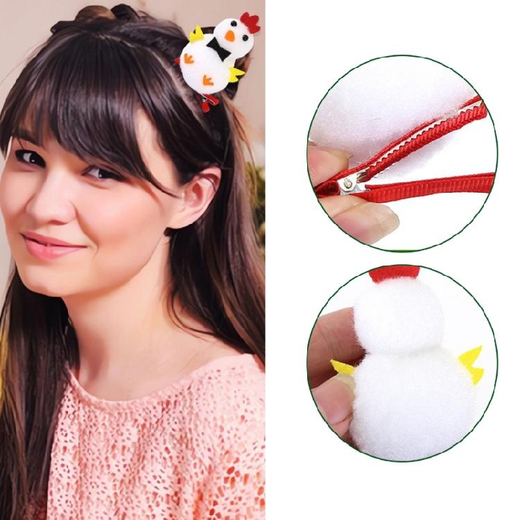 Cartoon Easter Chick Hair Accessory Plush Hair Decoration Hair Clip Party Hairpieces Stylish Hairpin For Daily Wear