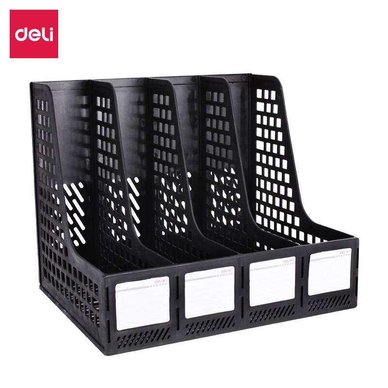 Deli Four-Grid Hollow Desktop File Organizer