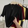 Women Spring  Autumnr Mid Sleeve Top Slim Fit New Mock Neck T-shirt