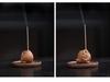 Purple Clay Golden Toad Incense Burner - Indoor Zen Tabletop Aroma Holder