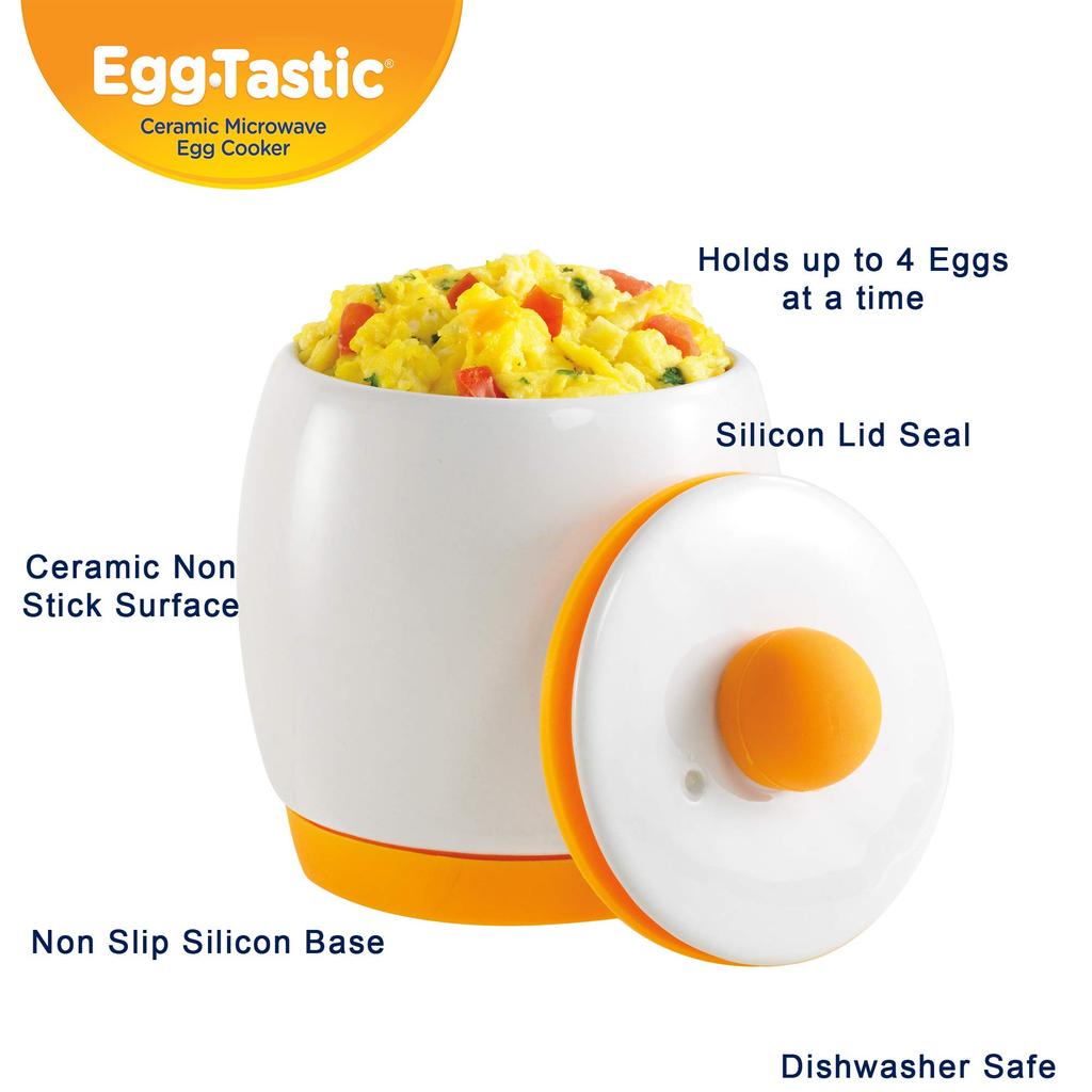 Microwave Egg Poacher Ceramic Microwave Egg Cooker for Fast Fluffy  Flavor ful Eggs Kitchen Cooking Gadgets