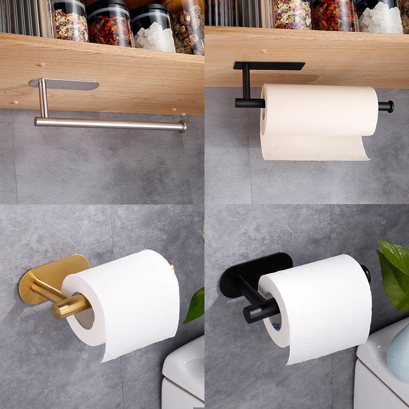 Porta Rotolo di Carta da Cucina Adesivo Porta Fazzoletti Dispenser Carta Igienica Porta Rotolo Scaffale Porta Tovaglioli Accessori per il Bagno