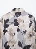 TAOP&ZA Damen Frühling/Sommer Seidenähnliches Print-Hemd und Midi-Rock Set 2375121