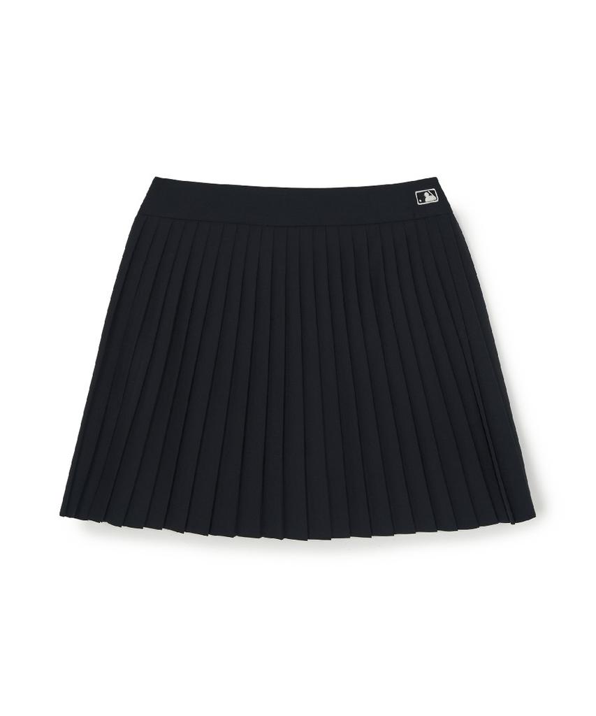 Emelbi Women'S Varsity Sporty Pleated Mini Skirt Ny (Black)