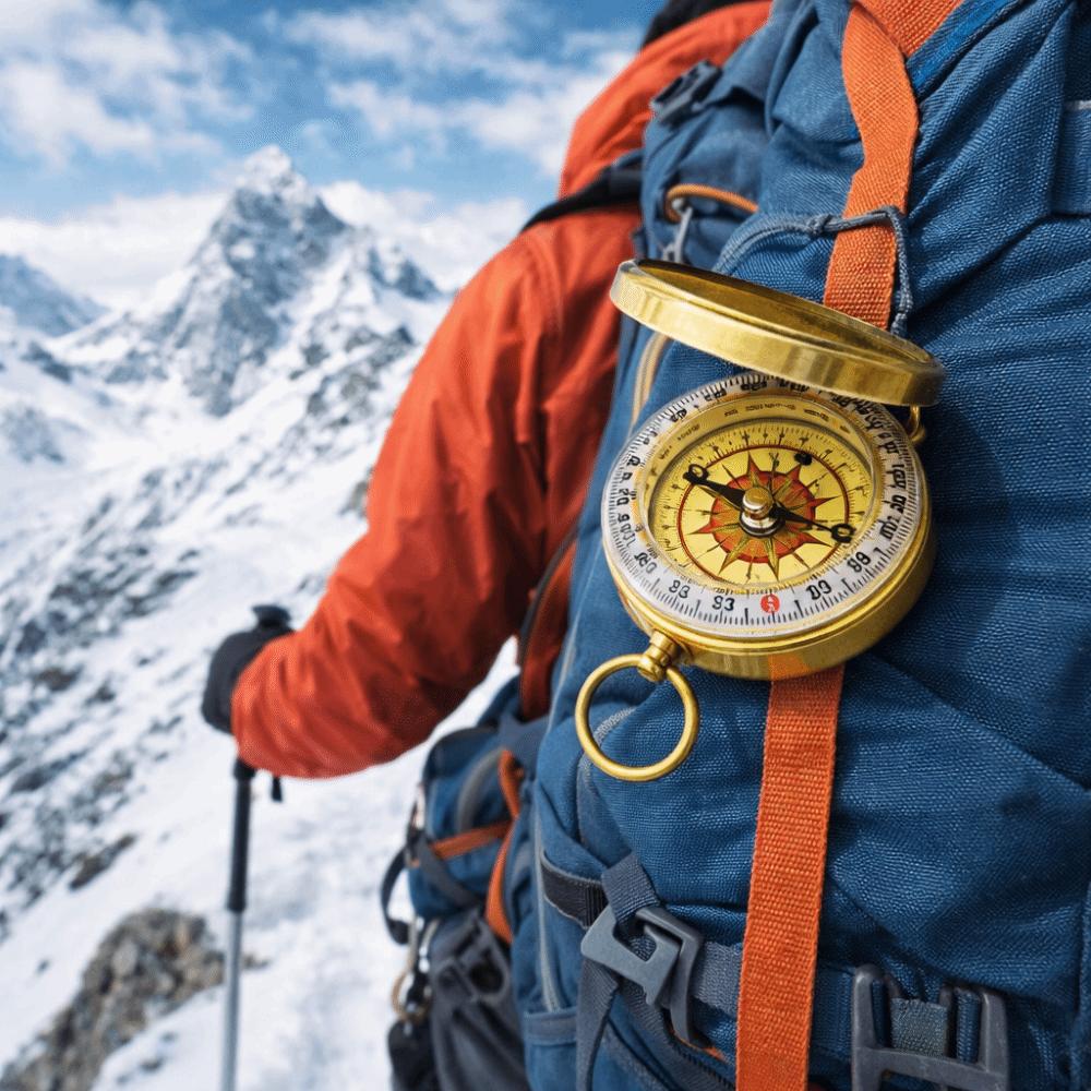 Pocket Watch Pure Copper Pocket Compass Waterproof Luminous Navigation Compass Retro Design Portable Copper Compass Hiking