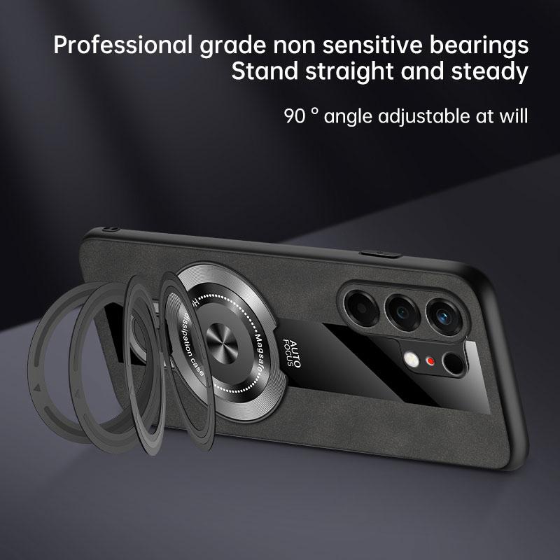 For Tecno Camon 50 Ultra Magsafe Wireless Charging Cover For Tecno Camon 50 Pro 4G PU Leather Shockproof Ring Stand Holder Case