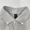 WJK Gray Cotton Heart Logo Button-Down Long Sleeve Shirt tops L grayUsed
