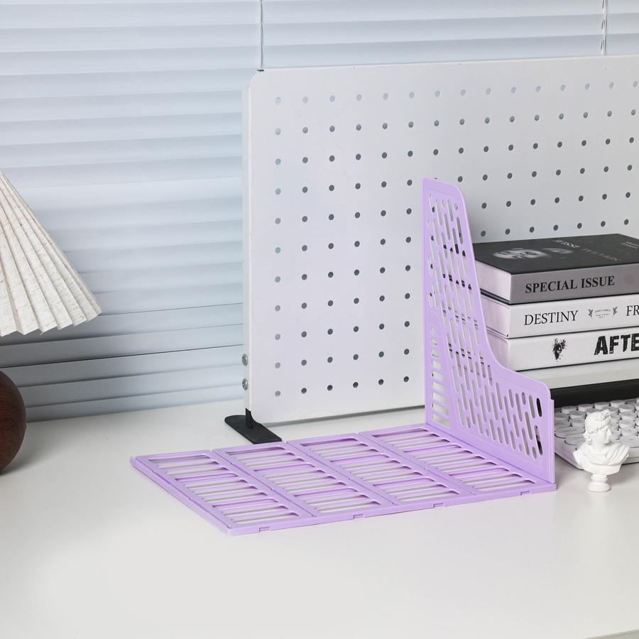 Desk File Organiser 4 Sections Sturdy Desktop Plastic Magazine File Holder Frames File Dividers Cabinet File Rack Display