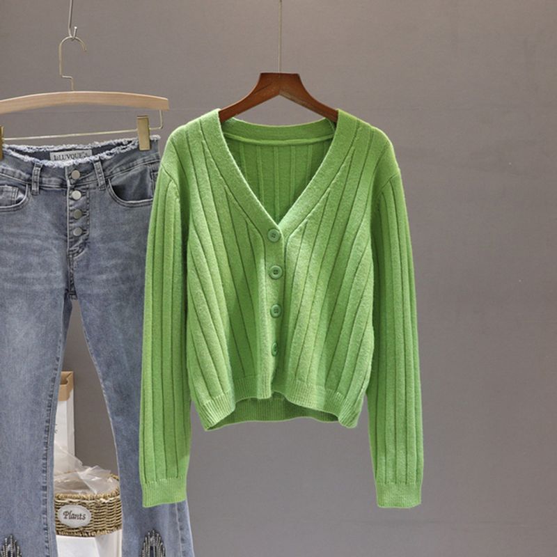 V-neck Loose and Short Cardigan Coat V-neck Loose Short Cardigan Coat Women