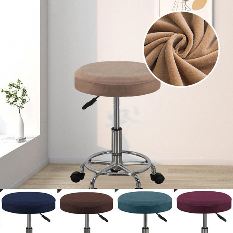 Super Soft Round Stool Cover Chairs Elastic Chair Cushion Cover Removable Furniture Protector for Restaurant Dining Use YT005