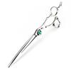SG1-75 Green Jewel Double-sided Hollow Hot Wheel 7.5 Inch 440C Professional Pet Scissors Beauty Scissors