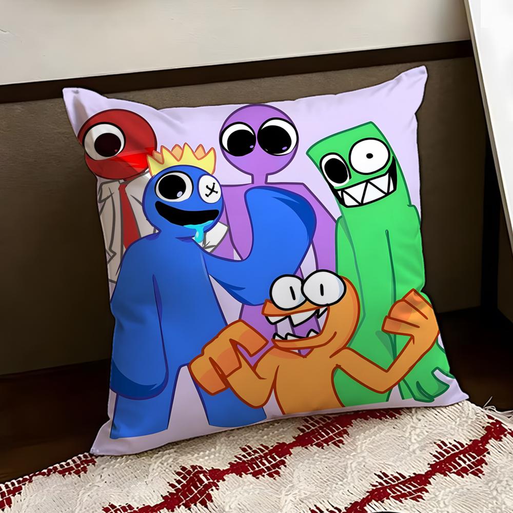 Anime RRainbow FFriends Kissenbezug Wendebezug Weich Langlebig Kissenbezug Zuhause Auto Mehrzweckgebrauch für täglichen Komfort