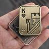 Poker Push Card Portable Magnetic Metal Poker Slider Toy for Home School Office Outdoor AA