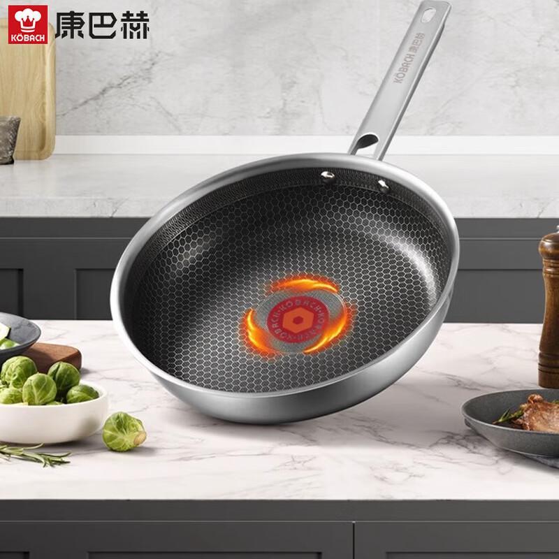 Kangbah 304 SS Non-stick Honeycomb Frying Pan