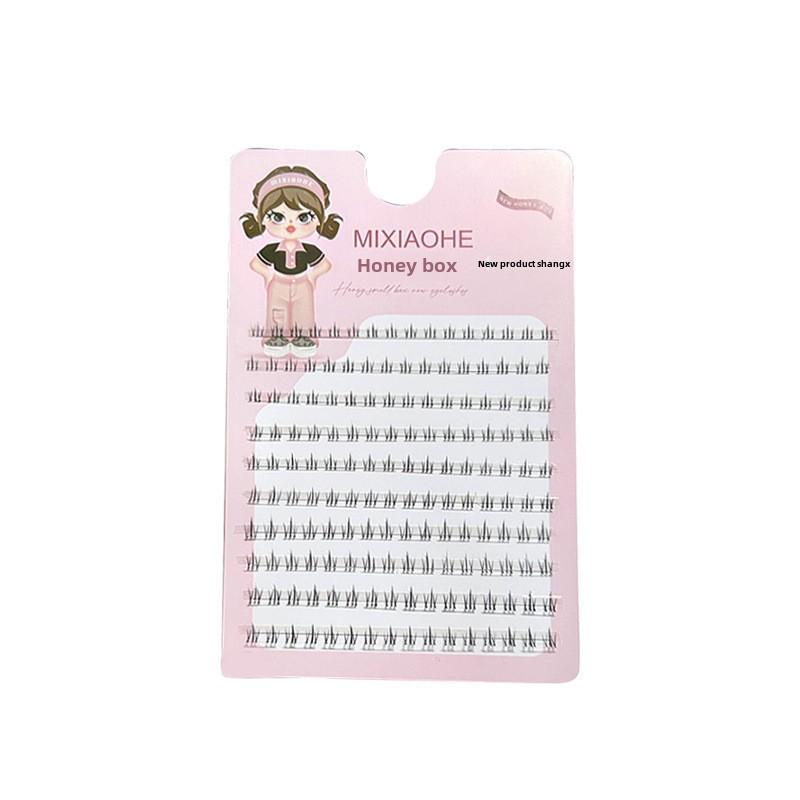 Honey Box Wide Stem Natural Lower Eyelashes - Small Flame, Transparent, Easy To Use, Photogenic, Large Capacity Simulated Lashes