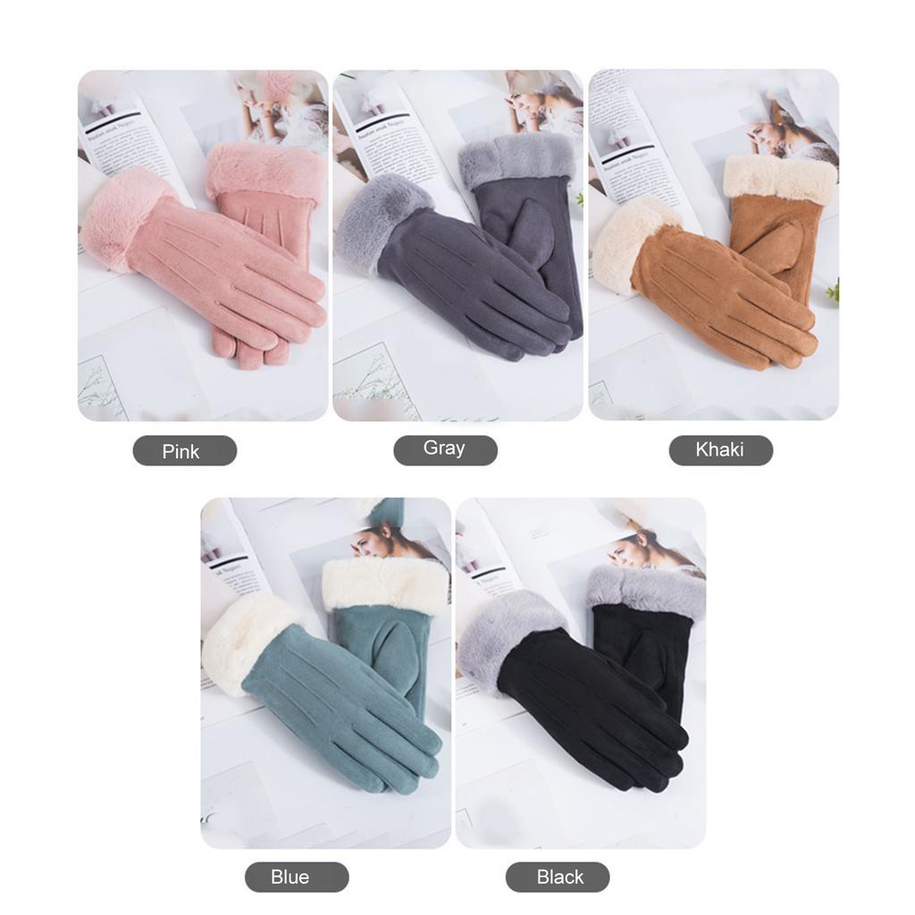 Winter Gloves for Women Touchscreen Women s Winter Warm Suede Gloves for Cycle Driving Skiing Outdoor Sports