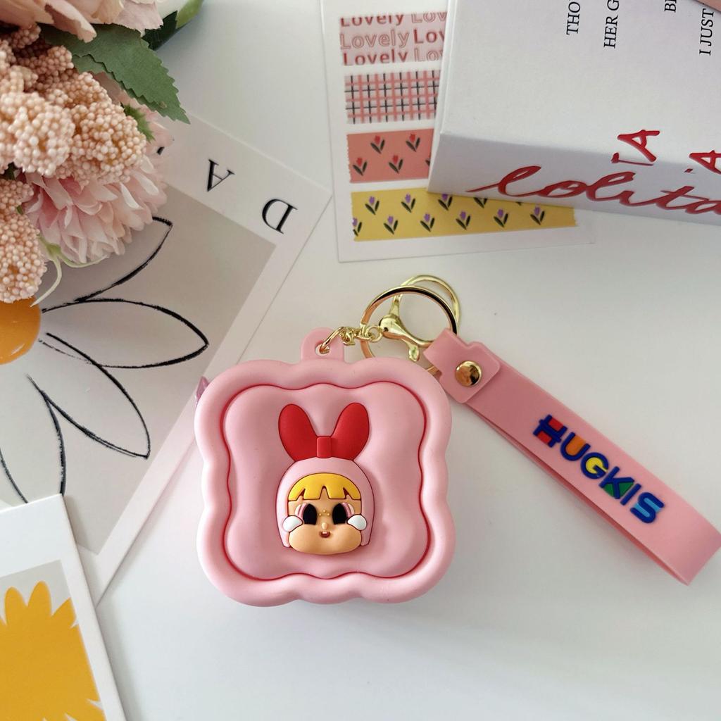 Creative Three-dimensional Cartoon Coin Bag Cute Silicone Small Square Bag Mini Keychain Student Backpack Pendant Bag Gift