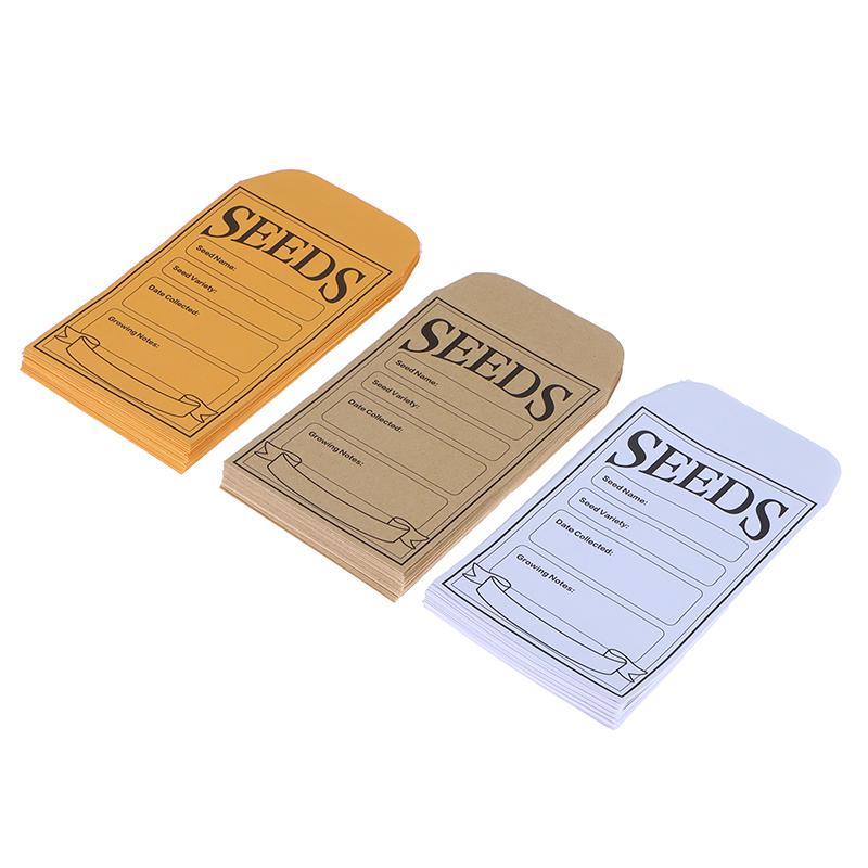20 ks kraftových papírových obálek se semeny, znovu uzavíratelné samolepicí sáčky Uložení semen pro sběr Sáčky na uskladnění semen zeleniny