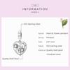 BAMOER Vintage 925 Sterling Silver Heart & Flower Pendant Fit for DIY Bracelet & Bangle Delicate Shell Charms Fine Jewelry