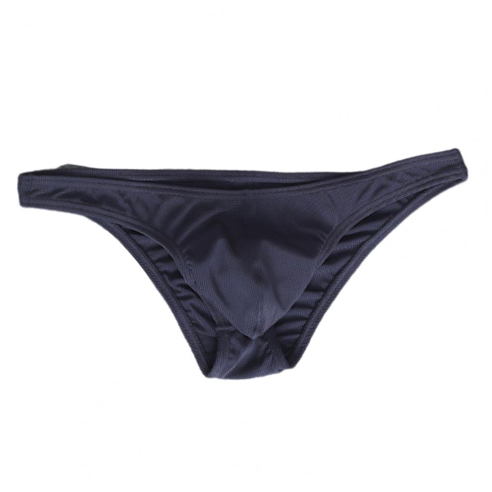 Men Sexy Thong Sexy Low Waist Briefs with U-Shaped Pouch One Tone Stretchy Underwear Breathable Panties Daily Wear