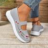 Fashion Ladies Shoes 2024 Elastic Band Women's Vulcanize Shoes Fashion Embroidered Ladies Casual Shoes Hot Sale Round Head Mesh Sneakers