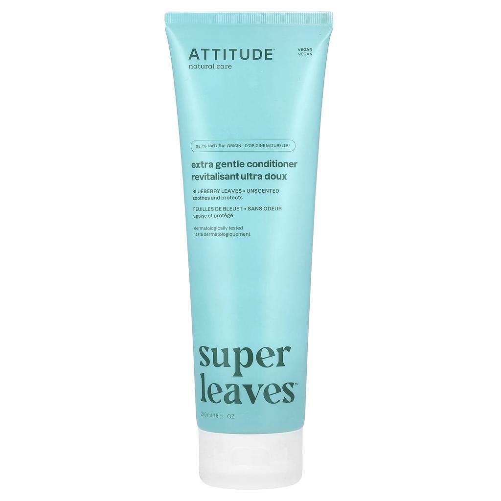 ATTITUDE Super Leaves™, Extra Gentle Conditioner, Unscented, 8 Fl Oz (240 Ml)