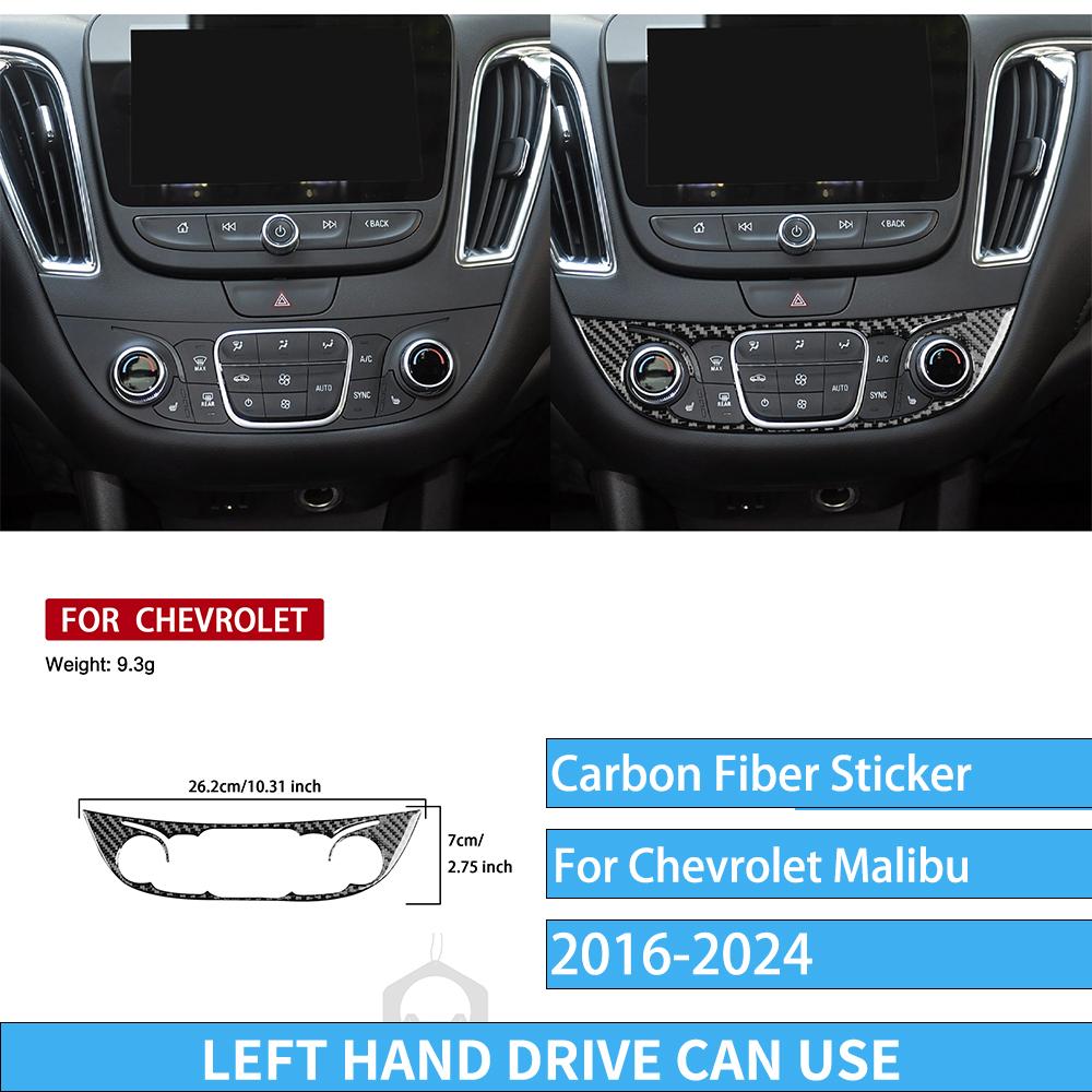Carbon Fiber Car Accessories Gear Shift Dashboard Air Vent Interior Cover Trim Modified Sticker For Chevrolet Malibu 2016-2024