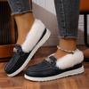 Women's Autumn & Winter Korean-Style Fuzzy Driving Moccasins - Fleece-Lined, Thick-Soled, Slip-On, Soft-Soled, Flat-Heeled