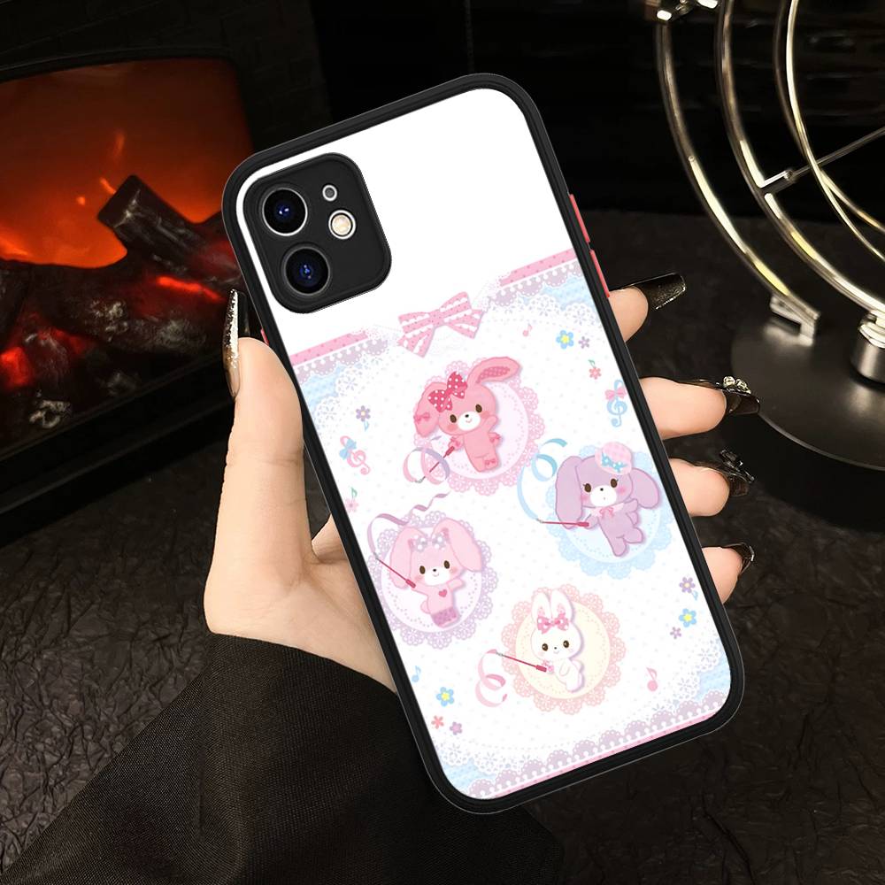 Cute Cartoon Bonbonribbon For IPhone 11 12 13 14 15 16 Pro Max Plus Matte Translucent Phone Cover