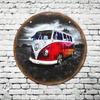 Vintage Wohnmobil Metallschild Outdoor Wandkunst Vorgebohrt Hängende Dekoration