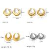 Geometric Gold Stainless Steel Earrings For Women Fashion Jewelry Gift For Ladies