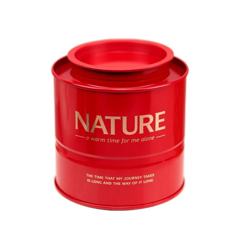 

Круглая герметичная банка Винтажная металлическая жестяная коробка Контейнеры для продуктов Герметичная жестяная банка для чая Банки для специй красный