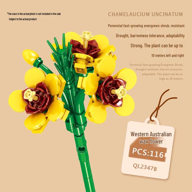 Zhegao Building Blocks: Compatible Lego Bouquet Flower Puzzle Toy for Kids