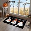 Płaski, uroczy Halloweenowy Duch Mata Wejściowa 2D, Miękka Halloweenowa Mata z Motywem Ducha, Mata Powitalna, Można Prać w Pralce, Antypoślizgowa Mata Przed Drzwi, Halloweenowy Ganek Holi
