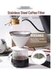 V60 Trapezoidal Coffee Filter Paper & Reusable 304 Stainless Steel Coffee Filter Bag