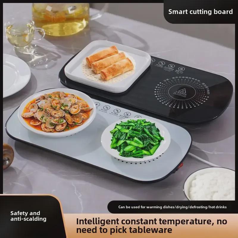 "Bandeja Aquecida Multifuncional: Controle Inteligente de Temperatura para Aquecer Alimentos e Leite"