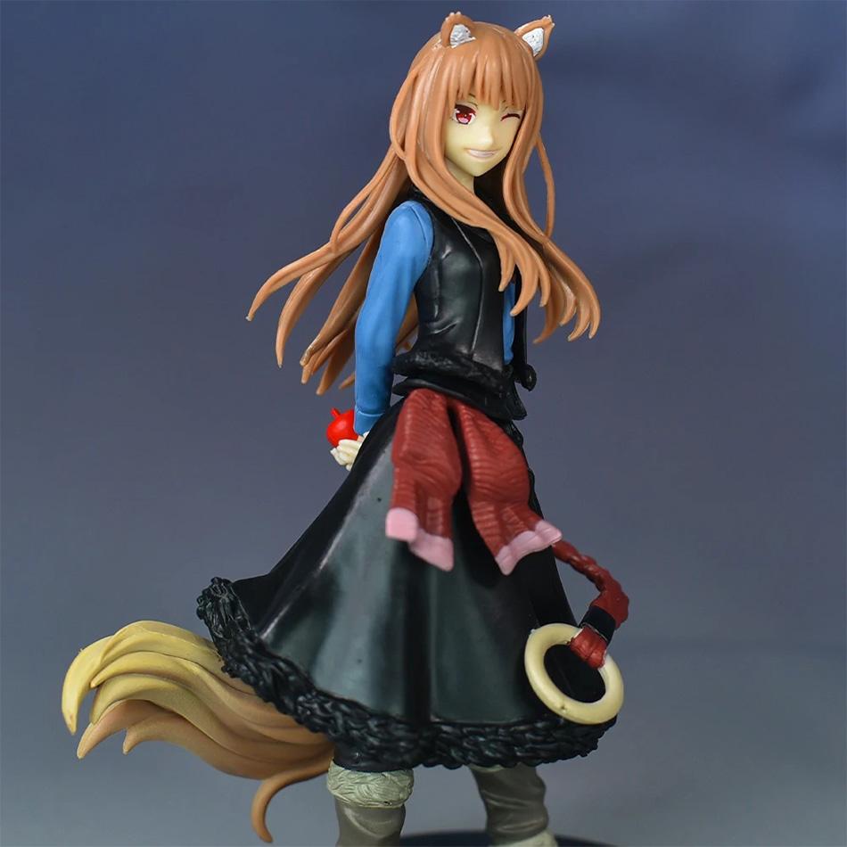 Aixlan Gewürz und Wolf Figur Holo Wink Wolfsschwanz Mädchen PVC Actionfigur Anime Geburtstagsgeschenk Sammlerfigur