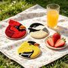 6 PCS DIY Bird Coasters Punch Needle Kit With Hoop Yarn & Patterns Handmade Tufted Bird Mug Rug Craft Set For Adults Stress Relief Home Decor Gift
