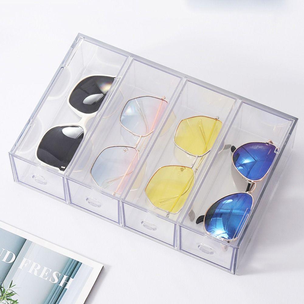 Drawer Style Sunglasses Case Desktop Glasses Storage Box New Acrylic Glasses Case