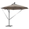 Sun Umbrella Taupe 294 X 294 X 248 Cm Polyester and Aluminum